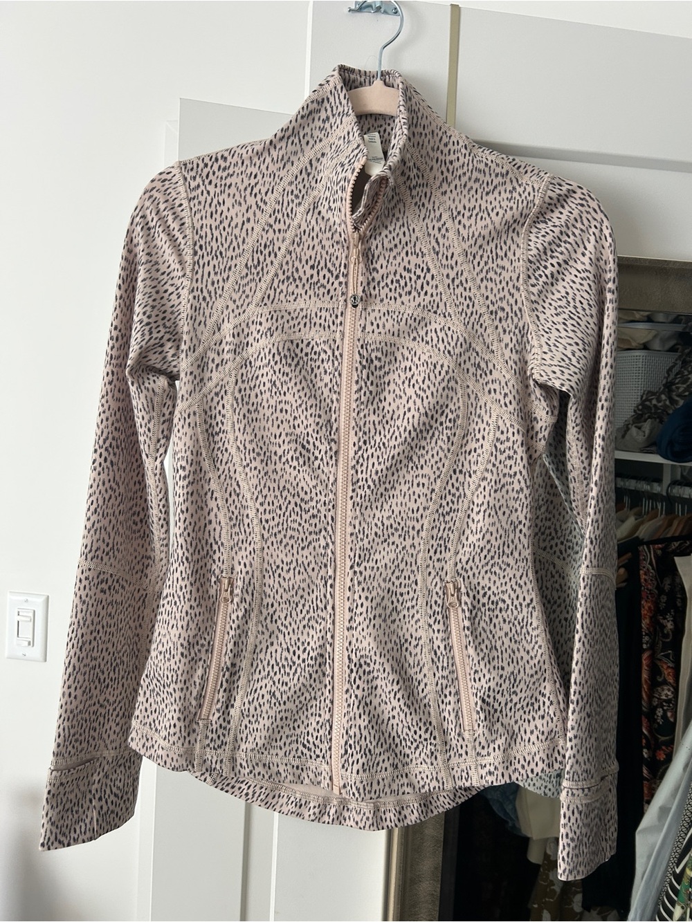lululemon athletica Blush Pink Spot-Print Full-Zip Bomber